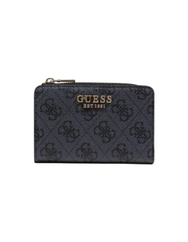 Portefeuille femme Guess gris imprimé zipcase