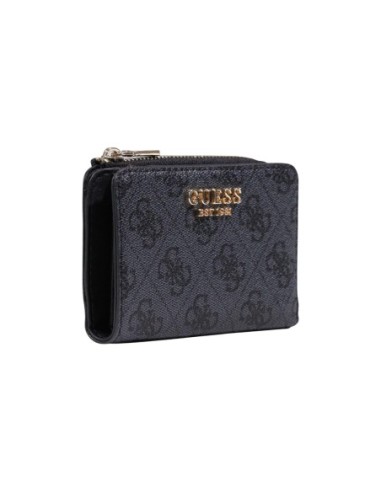Portefeuille femme Guess gris imprimé zipcase
