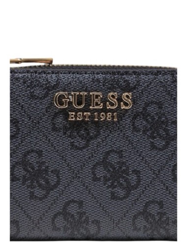 Portefeuille femme Guess gris imprimé zipcase