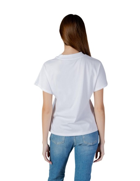 T-shirt femme Guess blanc imprimé popcorn
