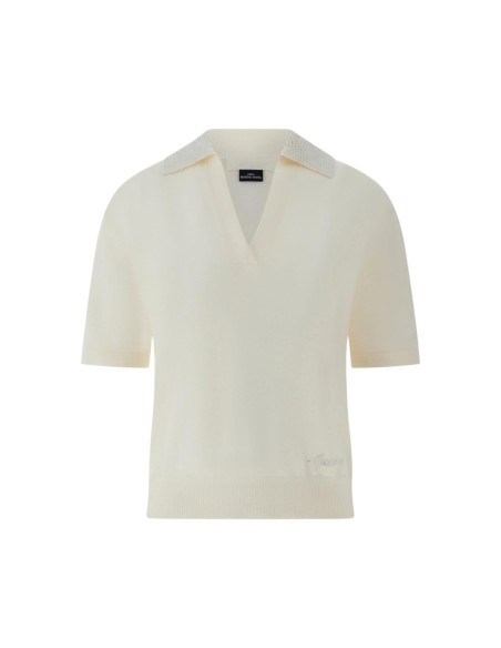 T‑shirt femme Guess beige col V