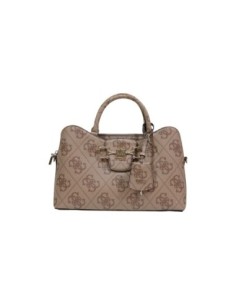 Sac femme Guess beige imprimé zip medium
