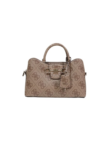 Sac femme Guess beige imprimé zip medium
