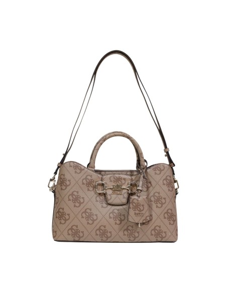 Sac femme Guess beige imprimé zip medium