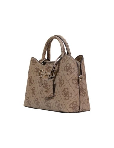 Sac femme Guess beige imprimé zip medium