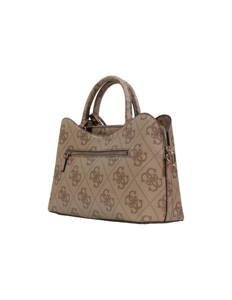 Sac femme Guess beige imprimé zip medium