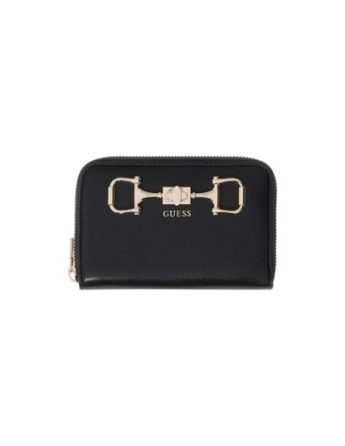 Portefeuille femme Guess noir compact zip
