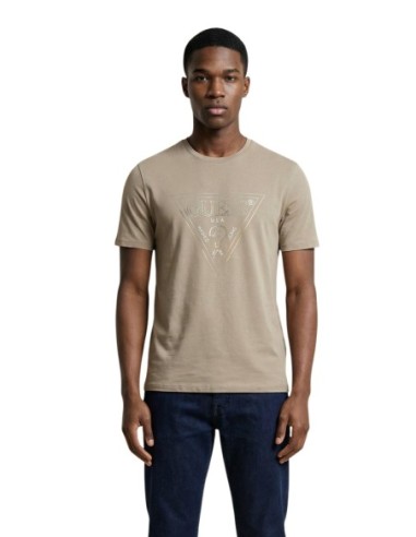 T‑shirt homme Guess beige imprimé