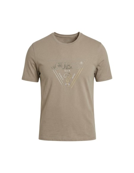 T‑shirt homme Guess beige imprimé