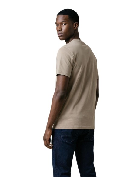 T‑shirt homme Guess beige imprimé