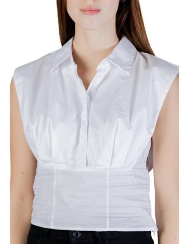 Blouse blanche sans manches Guess femme