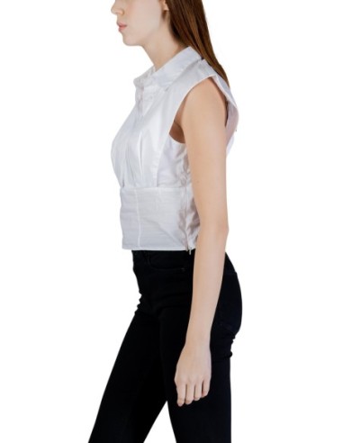 Blouse blanche sans manches Guess femme