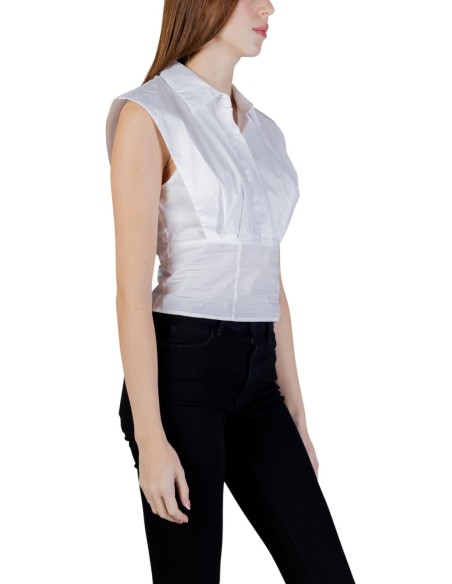 Blouse blanche sans manches Guess femme