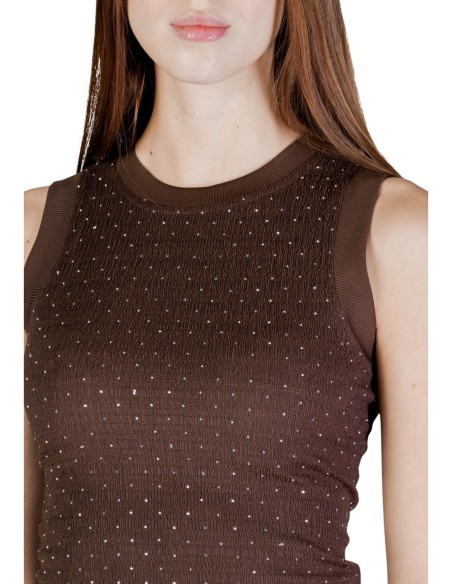 Débardeur femme Guess marron fluid comfort
