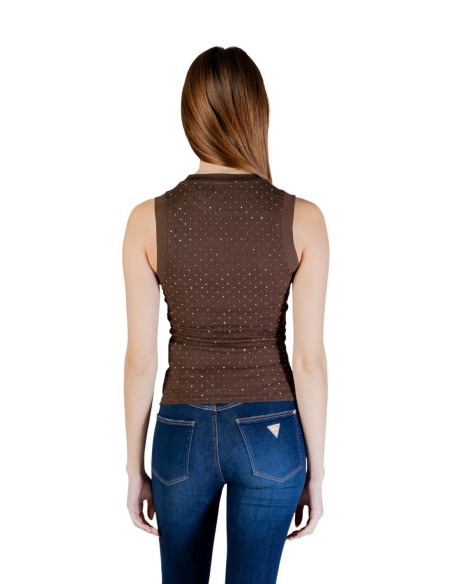 Débardeur femme Guess marron fluid comfort