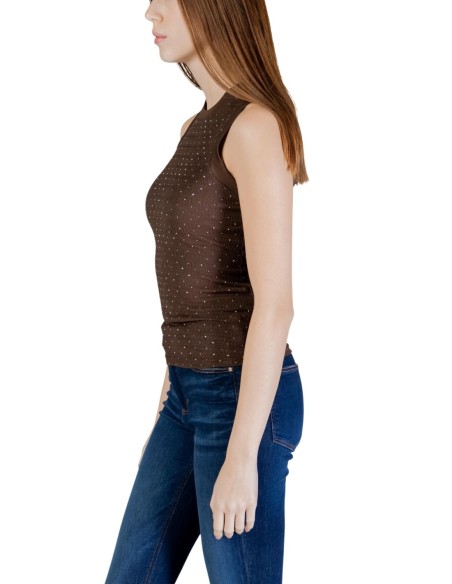 Débardeur femme Guess marron fluid comfort