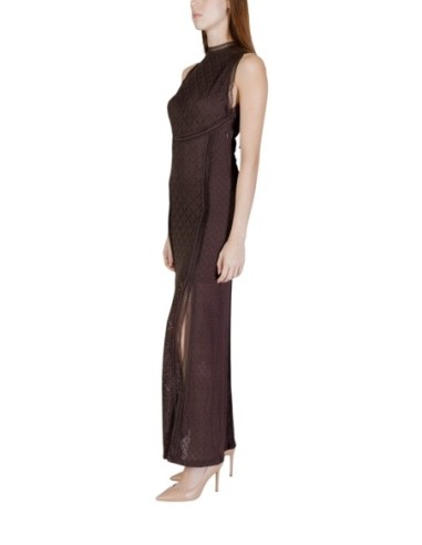 Robe marron sans manches Guess femme