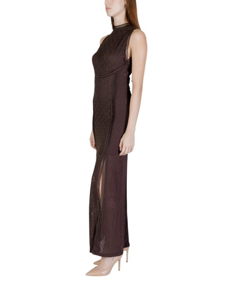 Robe marron sans manches Guess femme