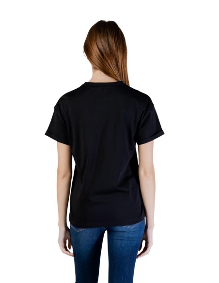 T-shirt noir poche Guess femme