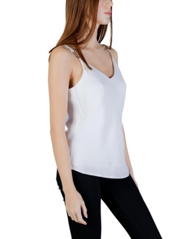 Débardeur blanc en V Guess femme