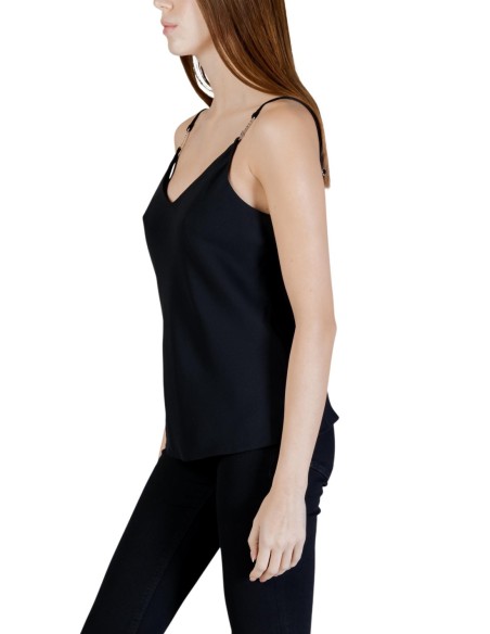 Débardeur noir en V Guess femme