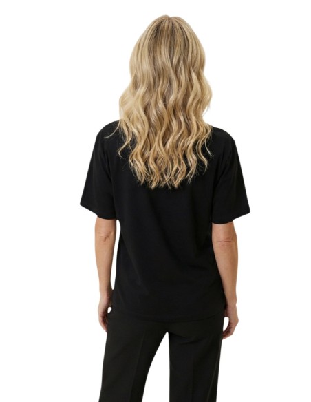 T-shirt noir à strass | Guess