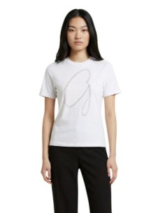 T-shirt blanc à strass | Guess