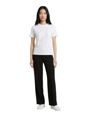 T-shirt blanc à strass | Guess