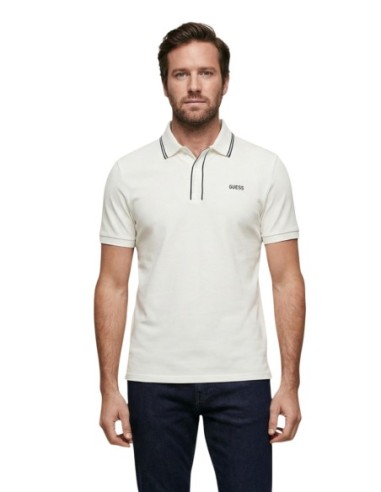 Polo blanc Guess homme