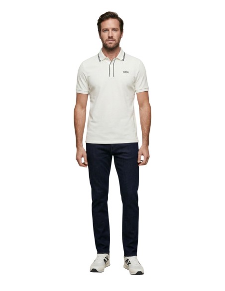 Polo blanc Guess homme