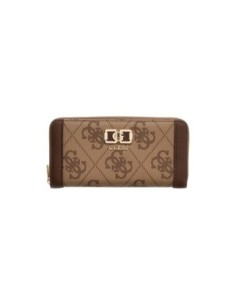 Portefeuille marron imprimé Guess femme