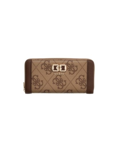 Portefeuille marron imprimé Guess femme