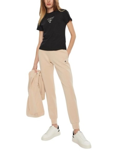 T-shirt noir imprimé Guess femme