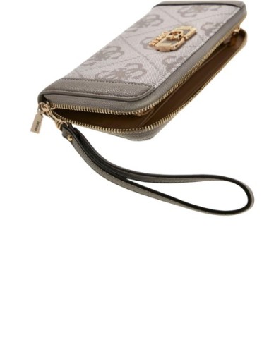 Portefeuille gris compact Guess femme