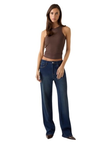 Débardeur femme Guess marron stretch modern