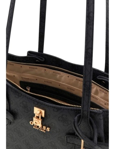 Grand sac femme Guess gris imprimé modern