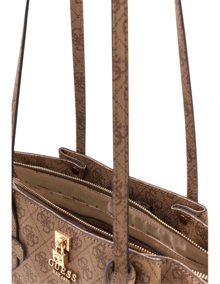 Grand sac beige imprimé Guess femme