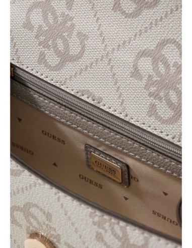 Sac gris imprimé signature avec bandoulière | Guess
