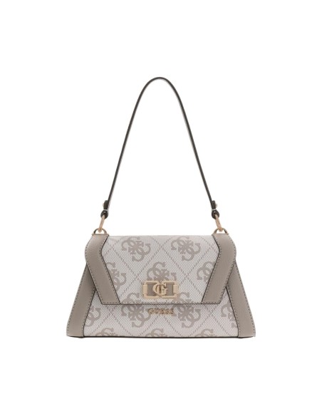 Sac gris imprimé signature avec bandoulière | Guess