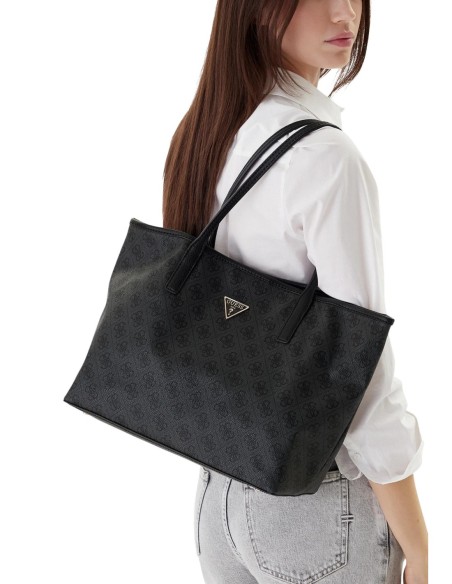Grand sac femme Guess gris imprimé chic