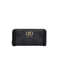 Portefeuille noir compact Guess femme