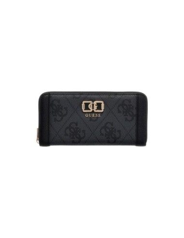 Portefeuille noir compact Guess femme