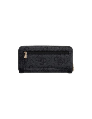 Portefeuille noir compact Guess femme