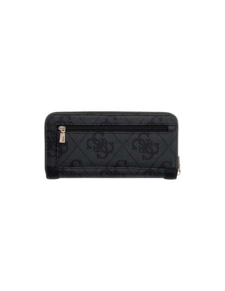 Portefeuille noir compact Guess femme