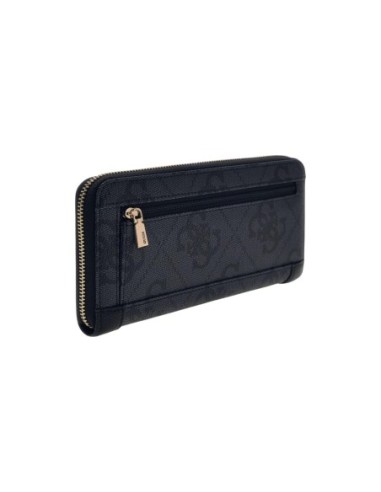 Portefeuille noir compact Guess femme