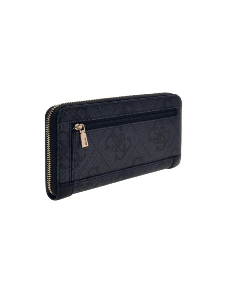 Portefeuille noir compact Guess femme