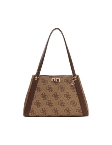 Grand sac marron imprimé Guess femme