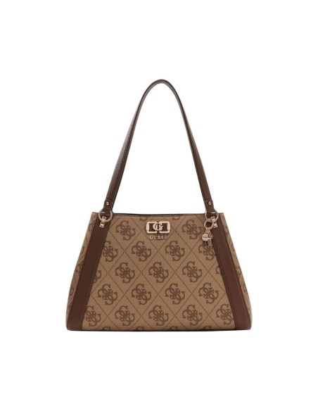 Grand sac marron imprimé Guess femme