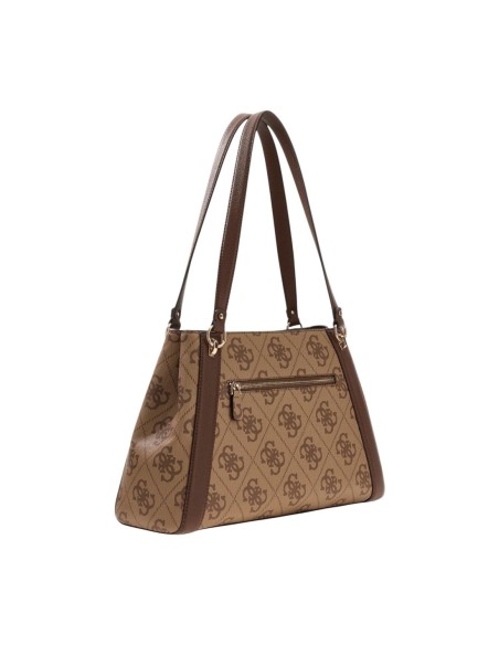 Grand sac marron imprimé Guess femme
