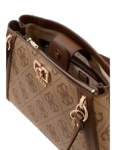 Grand sac marron imprimé Guess femme
